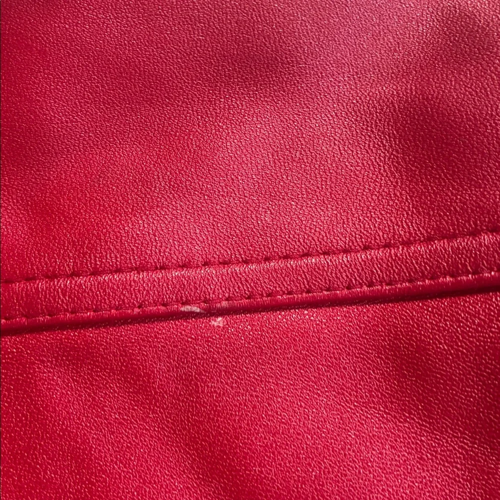 Valerie Stevens Red Leather Jacket Women’s Small DISTRESSED - Picture 14 of 14